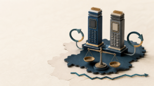 두 반도체 대형주의 자사주 매입과 코스피 수급을 표현한 일러스트